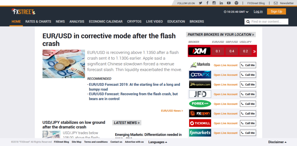 Screenshot 2019 01 03 FXStreet The Foreign Exchange Market 1024x504 - Top 10 Forex Trading Sites To Follow For Beginners